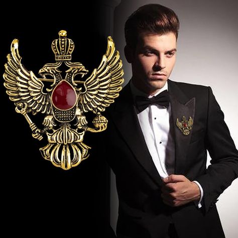 Cheap Brooches, Buy Quality Jewelry & Accessories Directly from China Suppliers:High end Retro Wing Metal Pins and Brooches Vintage Double headed Eagle Badge Brooch Punk Crown Suit Lapel Pin Men Accessories Enjoy ✓Free Shipping Worldwide! ✓Limited Time Sale ✓Easy Return. Lapel Pins Suit, Pins And Brooches, Men's Brooch, Suit Man, Double Headed Eagle, Pin Man, Suit Pin, Lapel Pins Mens, Shirt Pins