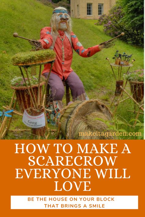 Fun and Funny scarecrow ideas everyone will love! This post contains instructions for making a basic 2x4 frame that can be adjusted at the shoulders and elbow so your scarecrow can take on a variety of poses! Funny Scarecrow Ideas, Pot Arrangements, Garden People, Poses Fun, Scarecrow Ideas, Scarecrow Festival, Make A Scarecrow, Scarecrows For Garden, Diy Scarecrow