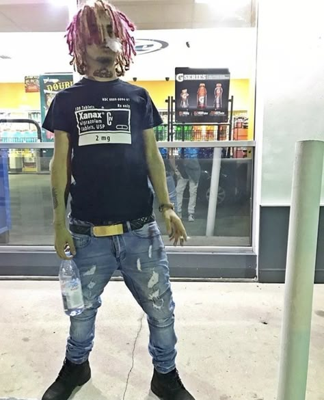 Pump Outfits, Lil Pump Jetski, Supreme Hoodie, Around The Fur, Blonde Dreads, Lil Pump, Lil Uzi Vert, Vintage Streetwear, Rap Aesthetic