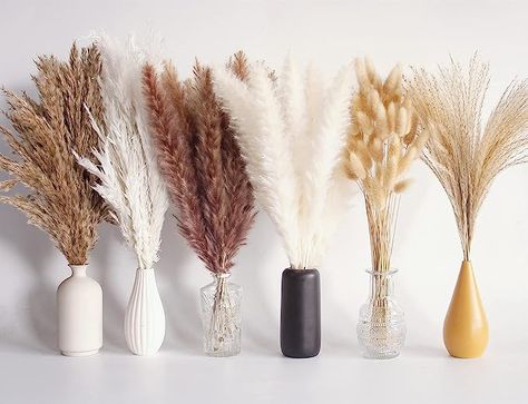 Boho Table Decor, White Pampas, Grass Bouquet, Boho Vase, Pampas Grass Bouquet, Boho Table, Dried Pampas, Rustic Party, Pampas Grass Decor