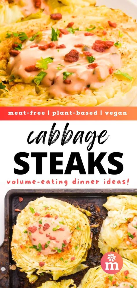 Delicious vegan cabbage steaks are a simple and satisfying way to enjoy a plant-based dinner. These healthy steaks are quick to make, require minimal ingredients, and are loaded with flavor. Try this easy vegan recipe tonight! Vegan Cabbage Recipes, Cabbage Steak, Cabbage Steaks Recipe, Vegan Cabbage, Cauliflower Steaks Recipes, Vegan Taco Salad, Mcdougall Recipes, Cabbage Steaks, Vegan Dinner Recipes Easy