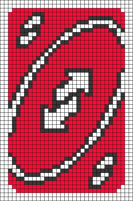 Alpha pattern #49676 variation #78414 | BraceletBook Pixels Art Easy, Alpha Patterns Granny Square, Perler Bead Patterns Words, Grid Crochet Patterns Album Covers, Uno Reverse Pixel Art, Crochet Patterns Drawing, Pixel Art Symbols, 3 Color Alpha Pattern, 8 Ball Alpha Pattern