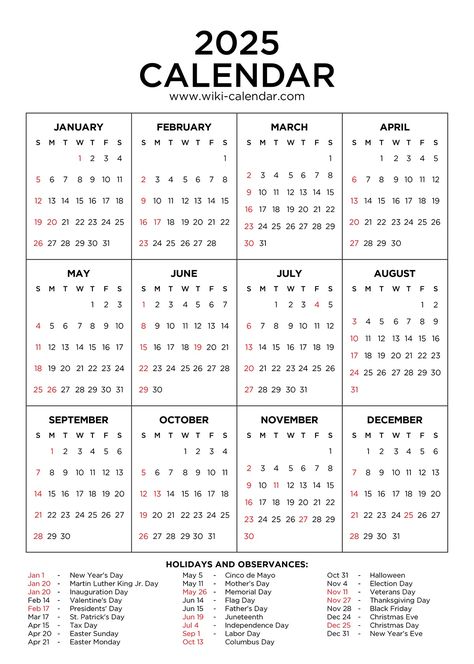 2025 Calendar Printable with Holidays Calender 2025 Printable Aesthetic, Undated Calendar Printables Free, 2025 Printable Calendar Free, Calendar 2025 Free Printable, 2025 Calendar Printable Free, Printable Calendar Design, 2023 Calendar Printable, Yearly Calendar Template, Printable Yearly Calendar