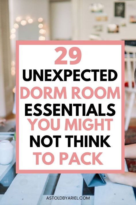 I can't wait to pack these unexpected things to bring to college on my dorm packing list. Things To Bring To College, Creative Room Ideas, College Student Essentials, College Dorm Necessities, Dorm Packing List, College Dorm List, College School Supplies List, College Dorm Room Organization, College Dorm Supplies