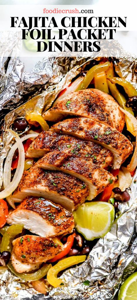 Fajita Seasoning Mix, Chicken Foil Packets, Fajita Chicken, Foil Pack Dinners, Foil Packet Dinners, Homemade Fajita Seasoning, Foil Pack Meals, Foil Dinners, Foil Packet Meals