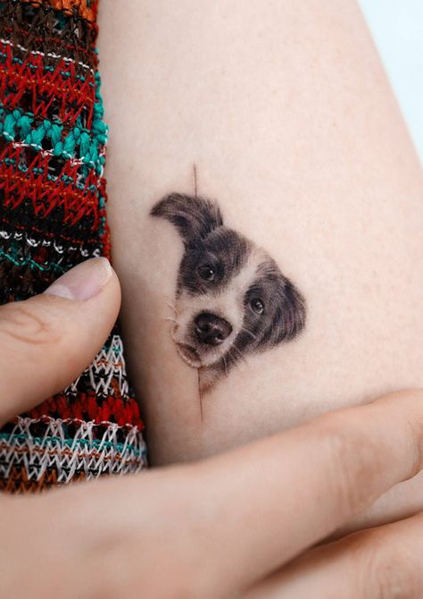 Tatoo Dog, Dog Portrait Tattoo, Tier Tattoo, Bulldog Tattoo, Dog Memorial Tattoos, Бисер Twin, Paw Tattoo, Petite Tattoos, Tattoo Magazines