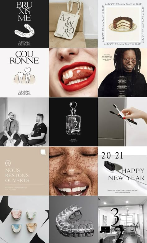 Dental Instagram Feed, Dental Clinic Instagram Feed, Dentist Moodboard, Dentist Social Media Design, Dentist Instagram Feed, Dental Clinic Social Media, Dentist Instagram, Real Estate Motivation, Company Timeline