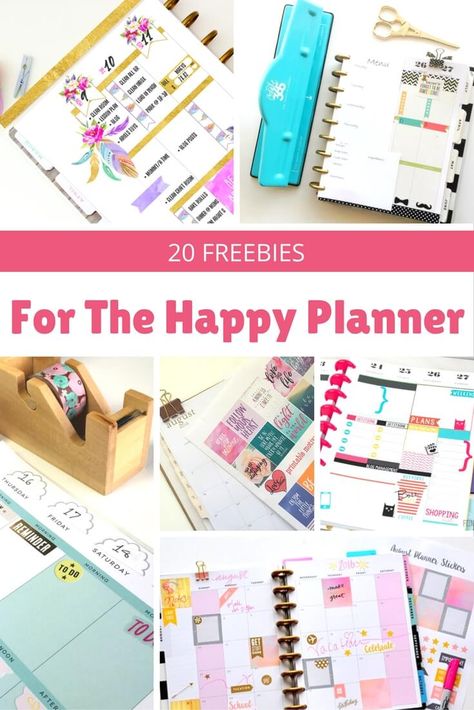 Personalize your calendar with these 20 awesome Happy Planner free printables! Get stickers, cards, lists, and more. These are my favorites! Free Printable Sticker, Happy Planner Free Printable, Planer Organisation, Planner Free Printable, Happy Planner Printables, To Do Planner, Free Printable Planner Stickers, Happy Planner Layout, Planner Tips