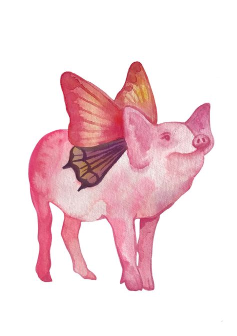 FLYING PIG kids bedroom art Flying Pigs Art, Flying Pigs, Kids Bedroom Art, Pig Art, Flying Pig, Bedroom Art, Pigs, Kids Bedroom, Rooster