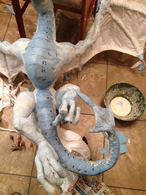 Scales on the dragon's underside Paper Mache Dragon, Diy Paper Ideas, Make A Dragon, Foam Carving, Paper Mache Projects, Halloween Gnomes, Paper Mache Animals, Dragon Crafts, Folding Origami