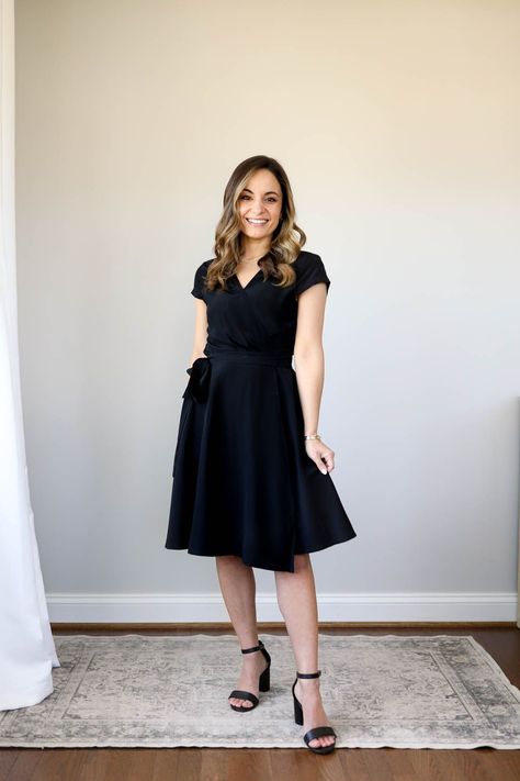 Teacher Style Outfits, Petite Summer Dresses, Timeless Closet, Classic Closet, Silk Wrap Dress, Summer Fashions, Personal Style Inspiration, Silk Wrap Dresses, Black Wrap