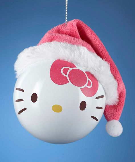 Look at this Hello Kitty Santa Hat Ornament on #zulily today! Lightbulb Crafts, Geeky Christmas, Character Ornaments, Pink Santa Hat, Hello Kitty Christmas Tree, Snow Balls, Diy Hello Kitty, Kitty Christmas, Hello Kitty Crafts