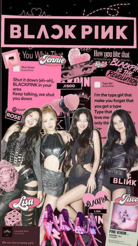 Cool Kpop Wallpapers, Blackpink Square Up, Kpop Iphone Wallpaper, Blink Book, Jennie Rose, Black Pink Background, Song Lyrics Beautiful, Blackpink Wallpaper, Lisa Blackpink Wallpaper