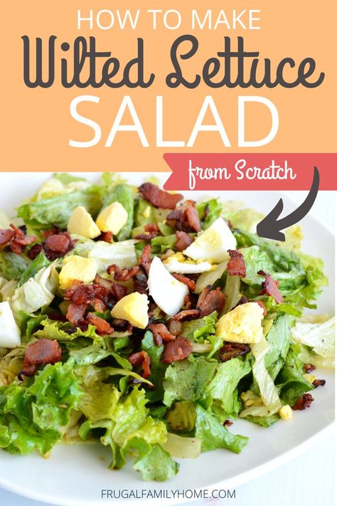 Hot Bacon Dressing Recipe, Wilted Lettuce Recipe, Bacon Dressing Recipe, Wilted Lettuce Salad, Southern Salad, Lettuce Recipe, Salad Recipes With Bacon, Hot Bacon Dressing, Lettuce Salad Recipes