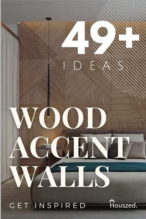 49+ Stunning Wood Accent Wall Ideas That Impress in 2023 | Houszed Wall Design Wooden Interiors, Wood Texture On Wall, Master Bedrooms With Accent Wall Wood, Wood Wall Designs Ideas, Accent Wall With Wood Slats, Wood Wall Panels Ideas, Accent Wall Paneling Living Room, Bedroom Wooden Wall Designs, Wood Slat Accent Wall And Ceiling