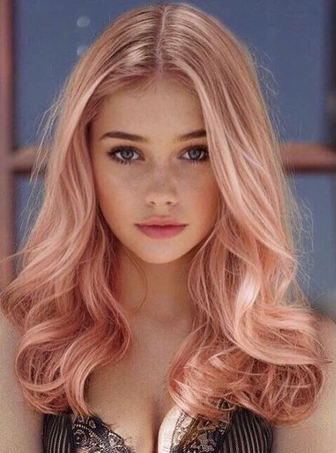 Blond Rose, Modeling Pictures, Light Pink Hair, Pink Blonde Hair, Strawberry Blonde Hair Color, Peach Hair, Blonde Hair Color Ideas, Blonde With Pink, Spring Hair Color