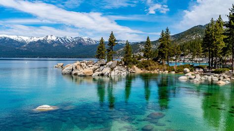 Planning a trip to Lake Tahoe in California? The largest alpine lake in America is home to some pretty special hotels – and they're bookable with Culture Trip. Vacations In The Us, Best Places To Vacation, South Lake Tahoe, Travel Info, Road Trip Itinerary, Honeymoon Destinations, Beautiful Lakes, Best Places To Visit, Best Places To Travel