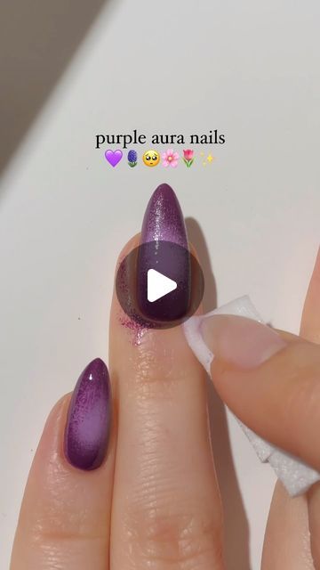 How To Aura Nails, Purple Aura Nails, Regular Nail Polish, Aura Nails, Purple Aura, 2024 Nails, Fingernail Designs, Purple Nail Polish, Purple Nail Designs