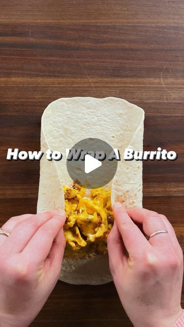 Here's how to wrap burrito like a pro. Get @jlhrudolph recipe for our Breakfast Burritos with Chorizo and Crispy Potatoes at the link in ... | Instagram Sausage Gravy Breakfast Burritos, How To Fold Burrito Tortillas, How To Roll Burrito How To Wrap, Food Recipes Burrito, Wrap A Burrito How To, Healthy Meals For Traveling, Best Burittos Recipes, Burrito Wrapping How To, How To Make A Breakfast Burrito