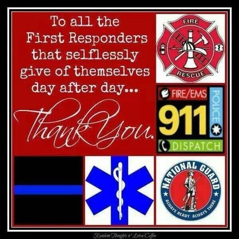 Every holiday season they are in my thoughts. Thank you. First Responders Appreciation, First Responders Day, Thank You Song, Police Appreciation, Blessing Bags, Service Ideas, 1st Responders, Charity Gifts, Patriots Day