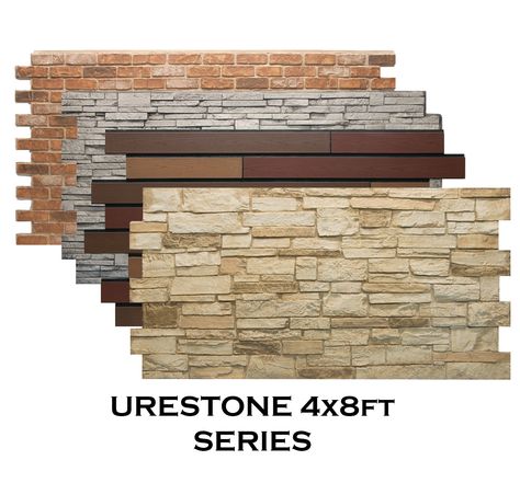 Stone Panels Exterior, Faux Stone Sheets, Faux Stone Siding, Brick Accent Walls, Faux Stone Walls, Stone Walls Interior, Faux Brick Panels, Stone Wall Panels, Faux Stone Panels