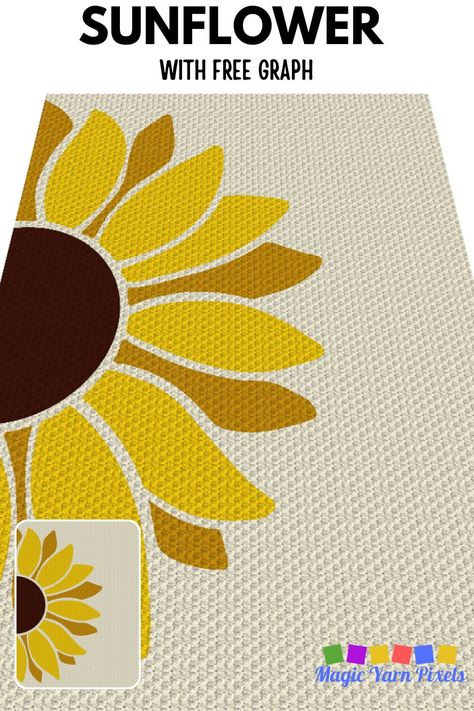 C2c Flower Blanket, Crochet Wall Hanging Graph, C2c Sunflower Crochet Blanket, Crochet Graphgan Patterns Free Easy, Sunflower C2c Crochet Pattern, C2c Halloween Blanket, Sunflower Crochet Blanket Free Pattern, Crochet Graphs Free Charts, Graphgans Patterns Free