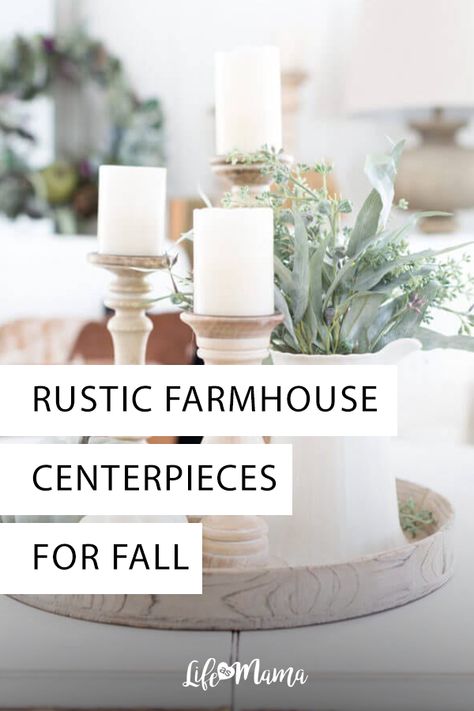 9 Gorgeous & Rustic Farmhouse Fall Centerpieces | #fall #autumn #decor #interiordesign Farmhouse Centerpiece Ideas, Diy Wine Bottle Crafts, Closet Organizer Ideas, Diy Closet Organizer, Rustic Projects, Diy Wine Bottle, Fall Centerpieces, Hosting Ideas, Gorgeous Farmhouse