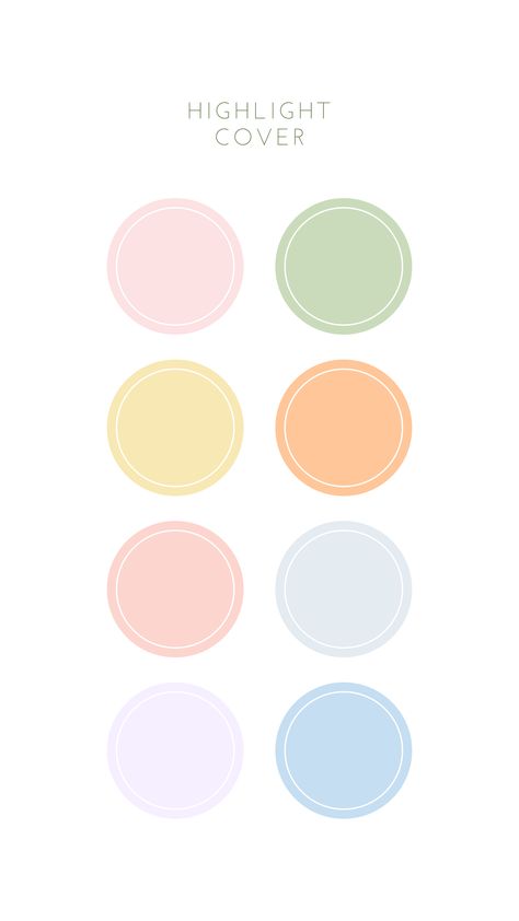 Pastel Colors Highlight Covers Instagram, Instagram Cover Highlights Icons Pastel, Pastel Ig Highlight Cover, Cute Cover Highlight Instagram, Highlight Covers Instagram Colorful, Cover Highlight Instagram Cute, Cute Highlights For Instagram Stories, Ig Cover Highlights Pastel, Color Icons Aesthetic