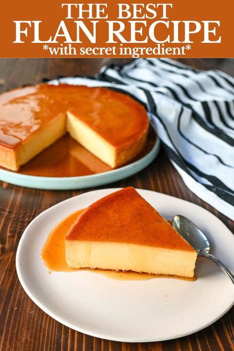 Caramel Flan Best Caramel Flan Recipe, Caramel Flan Recipe Condensed Milk, Microwave Flan In A Cup, Cake Flan Recipe, Instant Pot Flan, Filipino Flan Recipe, Banana Flan Recipe, How To Make Flan Spanish, Flan Dessert Recipes