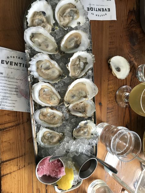 Love oysters? Then you've got to check out Eventide, Oyster Co. in Portland, Maine! Click the link to find out why Portland makes a great foodie getaway. Best Oysters, Oyster Bar, Portland Maine, Local Restaurant, Best Restaurants, The East, East Coast, New England, Portland