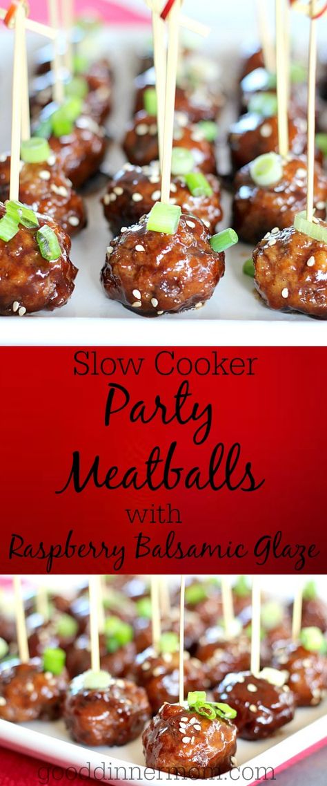 Meatball Bar Party, Meatball Bar, Balsamic Meatballs, Basic Meatballs, Party Meatballs, Balsamic Glaze Recipes, Ball Recipes, Appetizer Ideas, Feel Good Food