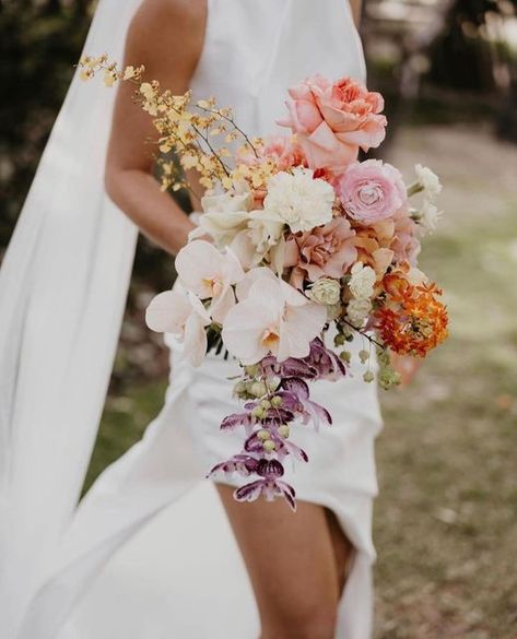 Beachy Bridal Bouquet, Bridal Bouquet With Orchids, Orchid Bouquet Wedding, Modern Bridal Bouquets, Bahamas Wedding, Orchid Bouquet, Road Photography, Bouquet Inspiration, Bridal Bouquet Flowers