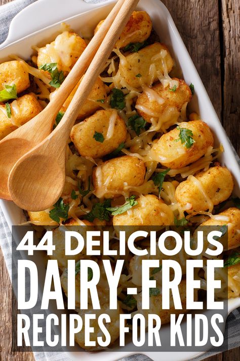 Milk Allergies? 44 Easy and Delicious Dairy Free Recipes for Kids Quick And Easy Dinner Recipes Gluten And Dairy Free, Cheap Dairy Free Meals, Waffle Meals, Non Dairy Dinner, Pizza Rice, Dairy Free Recipes For Kids, Picky Eaters Dinner, Dairy Free Lunch, Meals For Kids