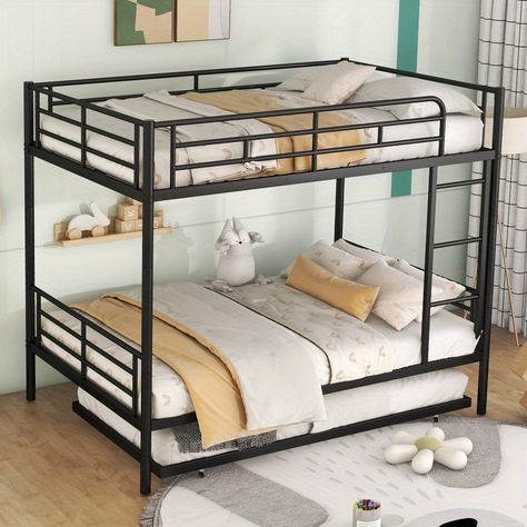 Faster shipping. Better service Contemporary Bunk Beds, Bunk Bed For Kids, Space Saving Bunk Bed, Lower Bed, Bunk Bed Frame, Queen Bunk Beds, Bed For Kids, Metal Bunk Bed, Bed With Trundle