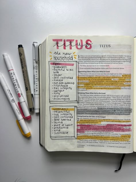 Bible Study Chapters, Titus Bible Study, Sections Of The Bible, Bible Notes Ideas In Bible, Obadiah Bible Journaling, The Jesus Bible Journaling, Titus Bible Journaling, Bible Annotations Aesthetic, Bible Study Essentials