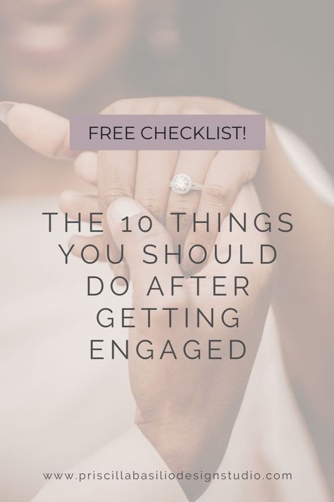 Congratulations! You just got engaged, and you’re ready to start planning the wedding of your dreams! But before you dig into the details, it’s important to take a few moments to get organized and ready for what lies ahead. To help you get started on the right foot, check out our free checklist of 10 Things to Do After Getting Engaged. Download it now and make sure you don’t miss any crucial steps in your wedding planning journey! Just Engaged Checklist, Engagement Checklist Things To Do, First Things To Do After Getting Engaged, Things To Do After Getting Engaged, What To Do After The Wedding, I Just Got Engaged Now What, What To Do After Getting Engaged, What To Do When You Get Engaged, Things To Do When You Get Engaged