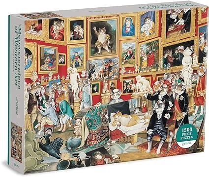 Amazon.com: Galison Tribuna of The Uffizi Meowsterpiece of Western Art Puzzle, 1500 Pieces, 32” x 23.75” – Difficult Jigsaw Puzzle Featuring Amusing Cat Illustration – Challenging Family Activity : Galison, Herbert, Susan: Toys & Games Difficult Jigsaw Puzzles, Funny Puzzles, Art Puzzle, Cat Puzzle, 500 Piece Jigsaw Puzzles, 500 Piece Puzzles, Puzzle Art, Puzzle Box, 1000 Piece Jigsaw Puzzles