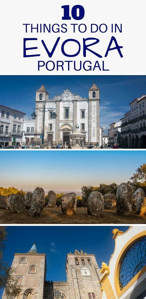 Looking for things to do in Evora? Check out our list of the 10 best #Evora sights, attractions, and top recommendations for the greatest Evora experience. #portugal #portugaltips #bestofportugal #portugalguides | Where to visit in Portugal | What to see in Evora | Things to do in Evora | Places to see in Evora | #Evoraguides #evorahighlights #bestofevora #thingstodoinportugal #travel #portugaltravel | Evora attractions | Top Evora Highlights | What to see in Evora | #portugaltips #top10 #UNESCO Evora Portugal, Portugal Trip, Albufeira Portugal, Travel Portugal, Madrid Travel, Couples Travel, Portugal Travel Guide, Abroad Travel, Spain Portugal