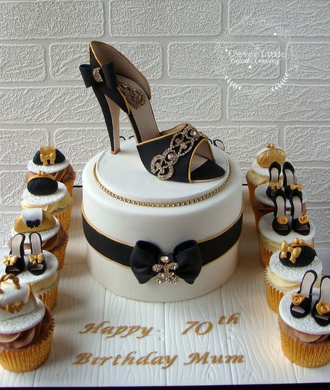 https://flic.kr/p/zC3Foq | Shoe Cake | Vanilla sponge with matching vanilla and chocolate cupcakes. Birthday Cake 50th Women, Happy Birthday Shoes, High Heel Cakes, Vanilla And Chocolate Cupcakes, Shoe Cakes, 70th Birthday Cake, Shoe Cake, Women High Heels, 50th Birthday Cake