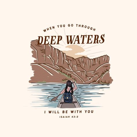 And when we go through the deepest of waters he said, ‘’ I will be with you’’ What a comforting verse!🤍 ➡️When thou passest through the waters, I will be with thee; and through the rivers, they shall not overflow thee: when thou walkest through the fire, thou shalt not be burned; neither shall the flame kindle upon thee👏🏽 Isaiah 43:2 .⁠ .⁠ .⁠ ..⁠ .⁠ .⁠ .⁠ .⁠ .⁠ .⁠ ..⁠ .⁠ .⁠ .⁠ .⁠ .⁠ ..⁠ .⁠ .⁠ .⁠ .⁠ .⁠ ..⁠ #biblejournalinglife #bibleartjounal #faithart #christiancreatives #illustratedfaith... Water Bible Verse, Seek Him First, Sprinkle Of Jesus Quotes, Isaiah 43 2, Motivational Scriptures, Christian Illustration, Christian Graphic Design, Christian Graphics, Bible Words Images