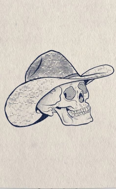 Western Tattoos Skeleton, Country Skull Tattoo, Skull In Cowboy Hat Tattoo, Skull Wearing Cowboy Hat Tattoo, Traditional Tattoo Art Wallpaper, Western Bull Tattoo, Mens Cowboy Tattoos, Cowboy Skeleton Wallpaper, Western Bull Skull Tattoo