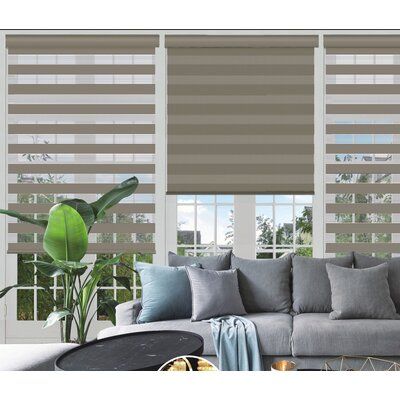 Roller shades living room