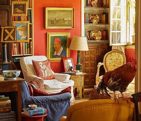 Nicolo Castellini Baldissera on Instagram: “INSIDE 🐓 TANGIER - JONATHAN DAWSON’s #beautiful #home #tangier #rooster #pet #british #life #style #love #morocco #photo…” Terracotta Walls, Hunting Lodge, Entrance Porch, Va Va Voom, Beautiful Cover, World Of Interiors, English Cottage, Historic Homes, Sitting Room