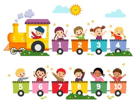 Trains Preschool, Train Drawing, Dots Game, Train Theme, Math Games For Kids, School Wall Art, Baby Logo, Siluete Umane, Kids Vector