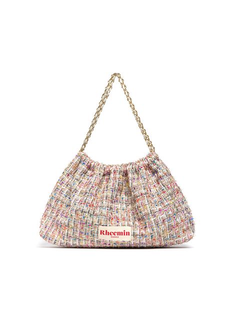 Editor's NoteStylish bag with sensible and sophisticated detail will add an accent on your outfit- Fresh mood tweed canvas fabric used- Snappy and plain design- Can be a shopper band and a shoulder bag- Classic and casual moodMeasurements (in.)- Size: 16.93 in. * 10.24 in.- Chain Handle: 27.56 in.- Full Chain: 47.24 in. Composition & Care- Tweed Canvas  Cotton Oxford- Avoid direct heat and moisture- Wipe off moisture and stains with a dry cloth- Due to the nature of the color Tweed Bag Outfit, Tweed Bag, Unique Bags, Plain Design, Chain Bag, Chain Bags, Cloth Bags, Canvas Fabric, Size 16