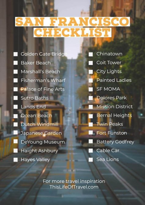 San Francisco checklist San Francisco Packing List Fall, San Francisco In A Day, What To Do In San Francisco, San Francisco Aesthetic, San Francisco Bucket List, San Francisco Itinerary, San Francisco Vacation, San Francisco Travel Guide, San Francisco Fashion