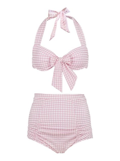 Swimsuits Outfits, Summer Swimwear, Cute Bathing Suits, Cute Swimsuits, Cute Bikinis, Moda Vintage, Mode Vintage, Pink And White, Beach Outfit