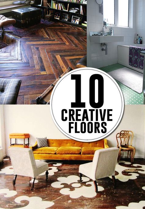 10 creative DIY flooring ideas! Unique Bedroom Flooring Ideas, Inexpensive Flooring Ideas Diy, Creative Flooring Ideas, Remodeling Floors, Bedroom Marble, Seating Nook, Pallet Floors, How To Tile, Flooring Bedroom