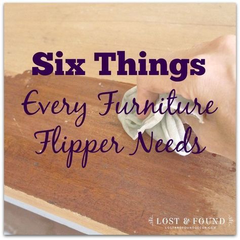 Six Things Every Furniture Flipper Needs. Here what one pro flipper keeps in her toolchest at all times! #diy #howto #diyhomedecor #tutorial #furniture #paintedfurniture Furniture Painting Tips, Furniture Rehab, Furniture Repair, Distressed Furniture, Refurbished Furniture, Furniture Restoration, Furniture Makeover Diy, Old Furniture, Recycled Furniture