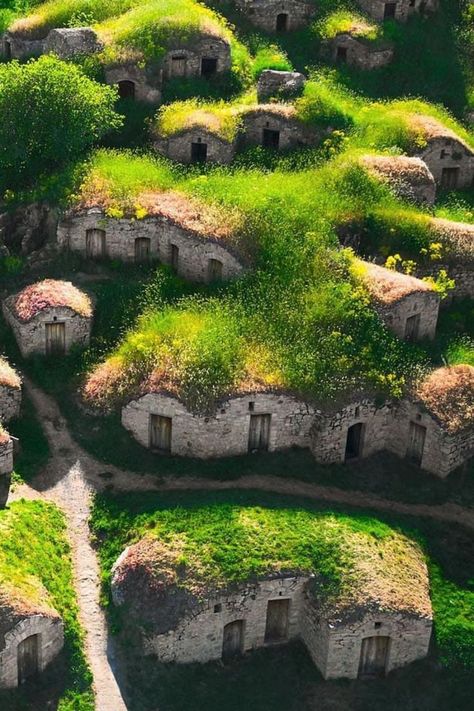 basilicata hidden gem, southern italy Hobbit Shire, Turf House, Vineyard House, Earth Sheltered, Italy Wine, Unusual Buildings, Italy Holidays, Urban Park, Wonderful Places